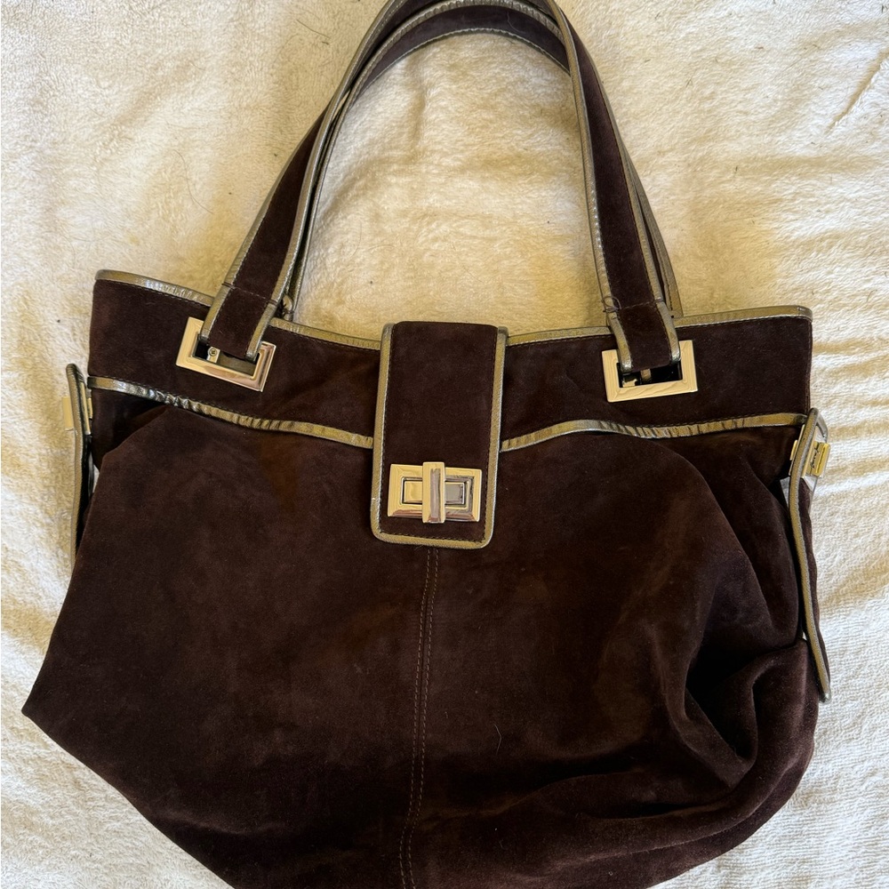 Kooba Brown Suede Tote Bag